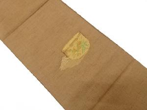 手織り紬　茶碗模様織り出し　名古屋帯